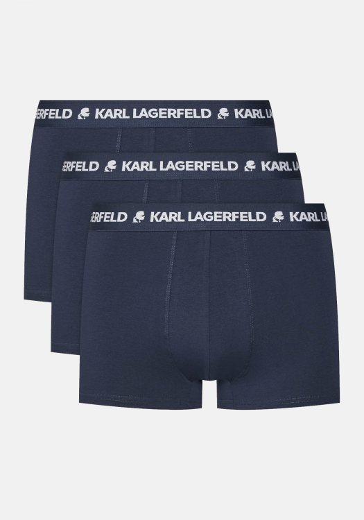 Karl Lagerfeld 3 Boxers της σειράς Logo Trunk - A1M47151 338 Navy