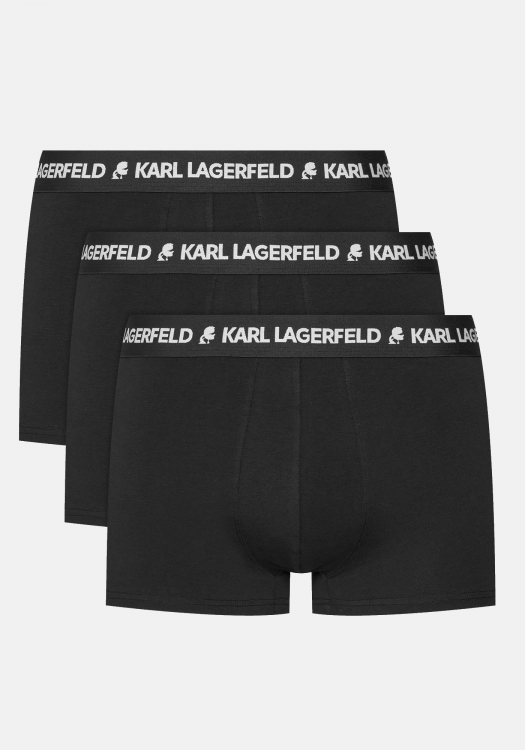 Karl Lagerfeld 3 Boxers της σειράς Logo Trunk - A1M47151 999 Black