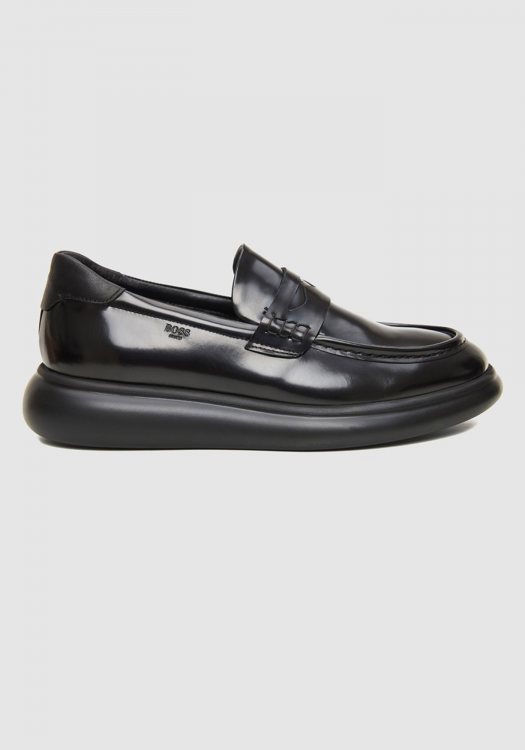 BOSS  Δερμάτινα Loafers Παπούτσια της σειράς Flo - A7606 001 Black