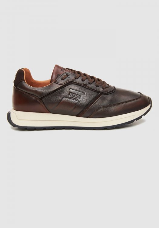 BOSS Shoes Δερμάτινα Sneakers της σειράς Sport - AB230 Brown Contador