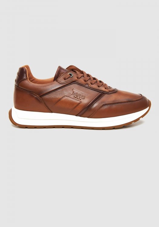 BOSS Shoes Δερμάτινα Sneakers της σειράς Sport - AB230 Cognac Contador