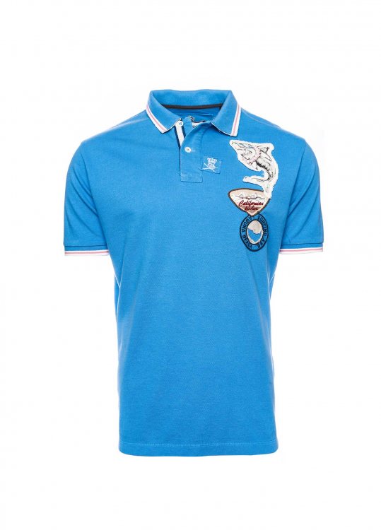 La Tortuga Pique Polo μπλούζα σε Regular  γραμμή - 11E6100U440SE01 5040 Azzurro