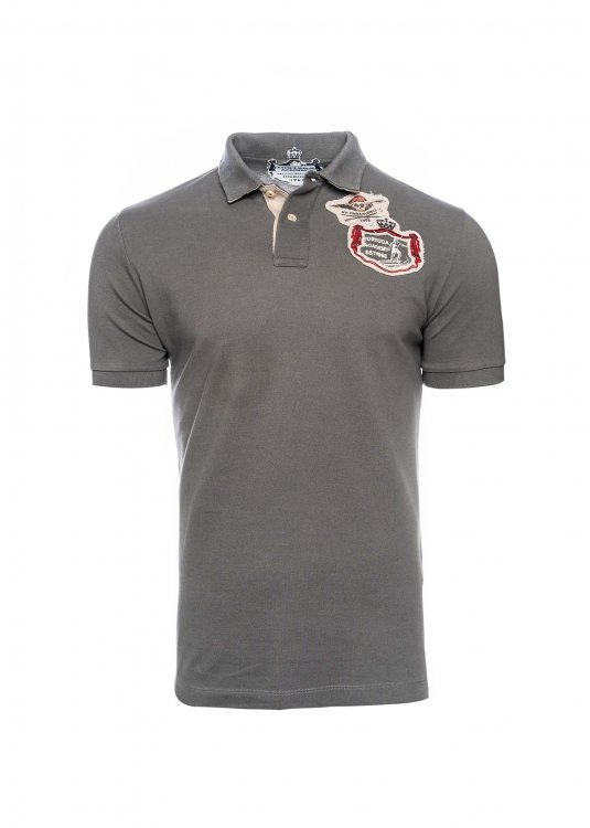 La Tortuga Pique Polo μπλούζα σε Regular  γραμμή - 10E6100U416E01 4250 Grey