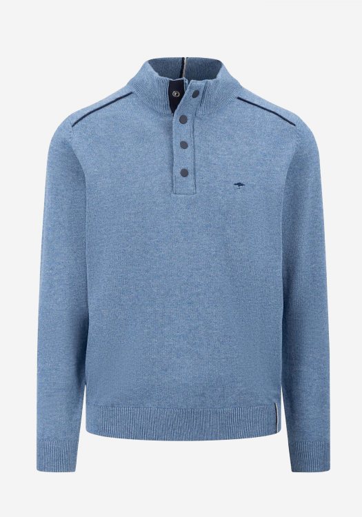 Fynch Hatton Pullover της σειράς Troyer collar - 1409 617 625 Cloud Blue