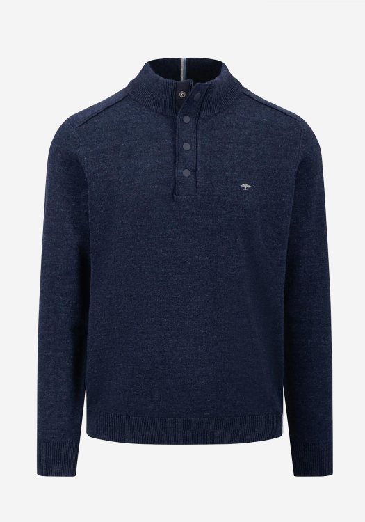 Fynch Hatton Pullover της σειράς Troyer collar - 1409 617 690 Navy