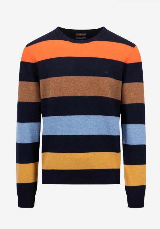 Fynch Hatton Πλεκτή μπλούζα της σειράς Striped knitted - 1410 809 690 Navy