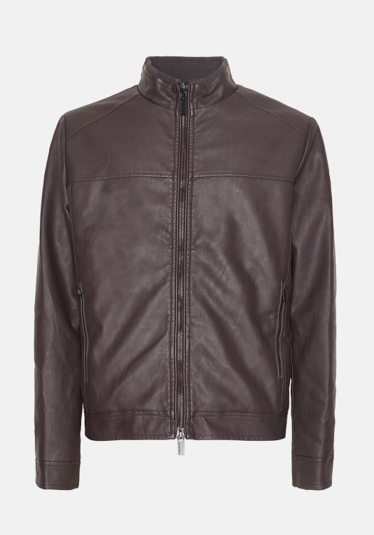 Hamaki-Ho Eco Leather Jacket της σειράς Biker - GBI1584H Brown