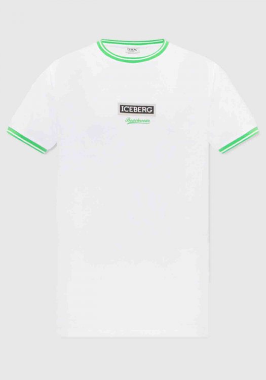 Iceberg Κοντομάνικο T Shirt της σειράς Baseball - ICE2MTS02 White