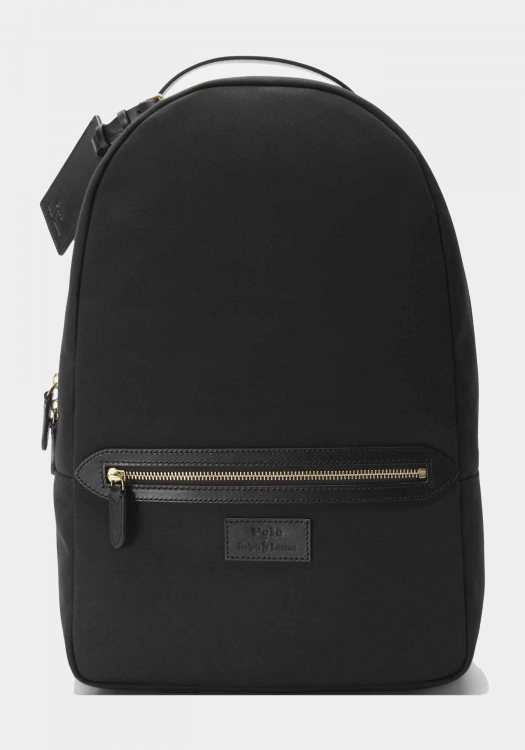 Polo Raplh Lauren Backpack της σειράς Leather Canvas - 405829414 001 Black