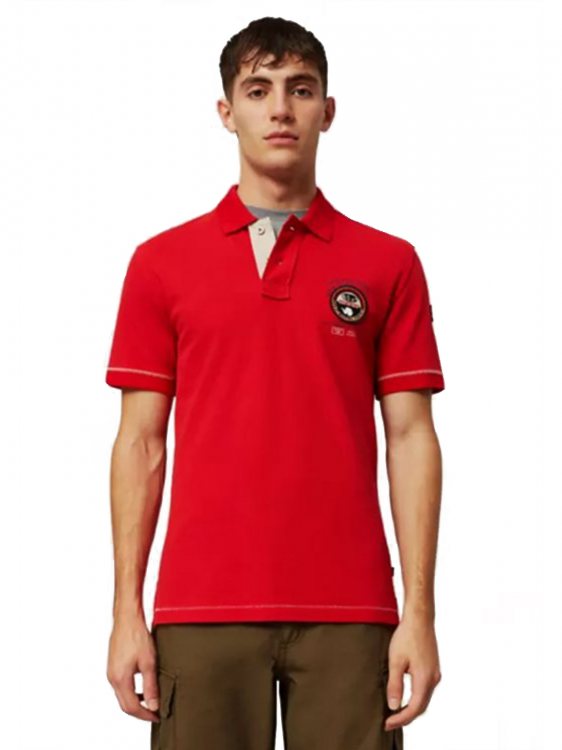 Napapijri Short sleeve polo shirt Elice - NP0A4E2OR 471 Bright Red