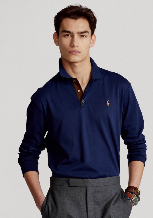 Polo Ralph Lauren Polo Μπλούζα της σειράς Soft Cotton Polo - 710671785 001 French Navy 