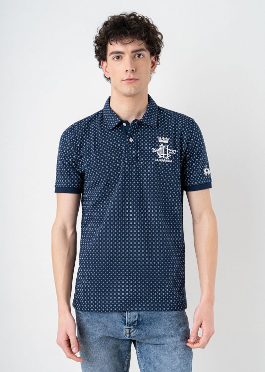 La Martina Κοντομάνικη Polo της σειράς Man Polo - YMP022 PK183 F0043 Blue