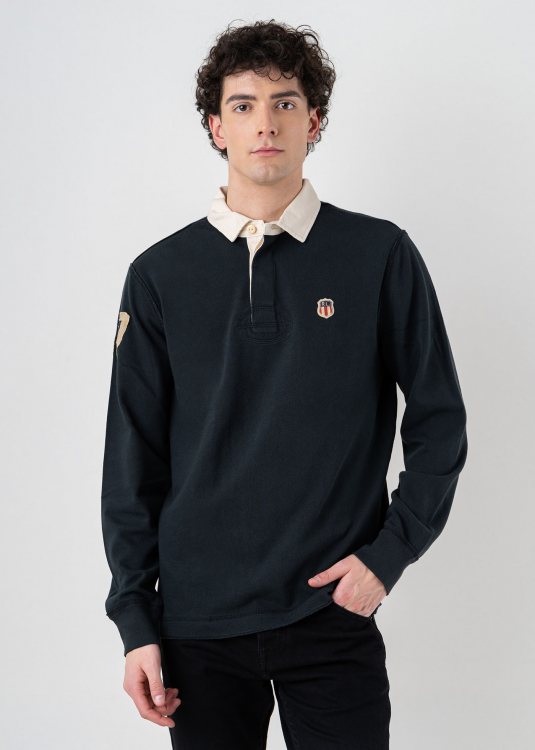 Polo Ralph Lauren Μακρυμάνικη Polo της σειράς Jersey - M15LKGOS O437474 Black