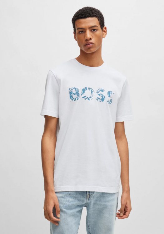 BOSS T Shirt της σειράς Te BOSS Ocean - 50515997 100 White