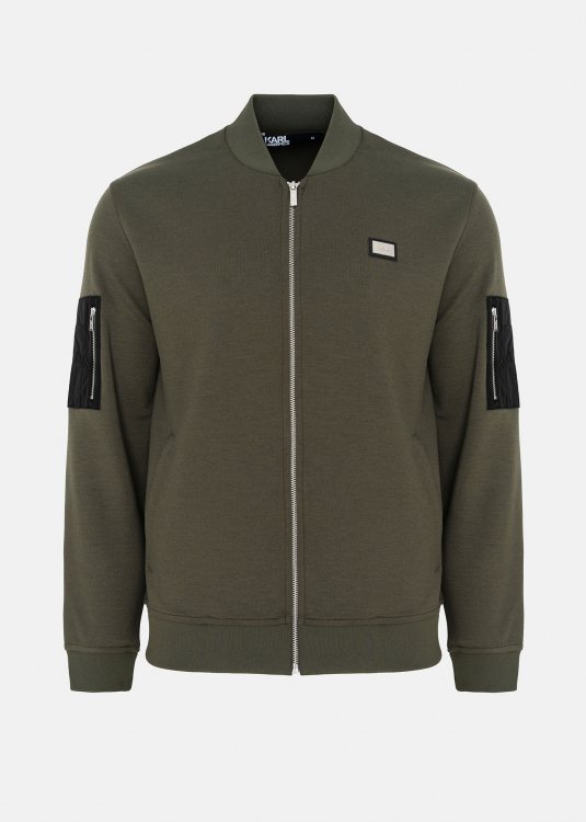 Karl Lagerfeld Ζακέτα της σειράς Sweat Zip - 705028 544902 590 Dark Green