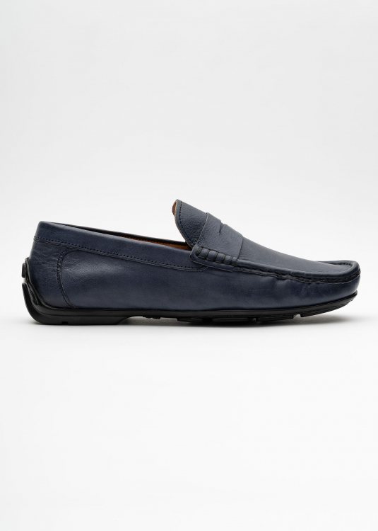 Alessandro Rossi Δερμάτινα Loafers της σειράς Classic - ARN782 017 Blue