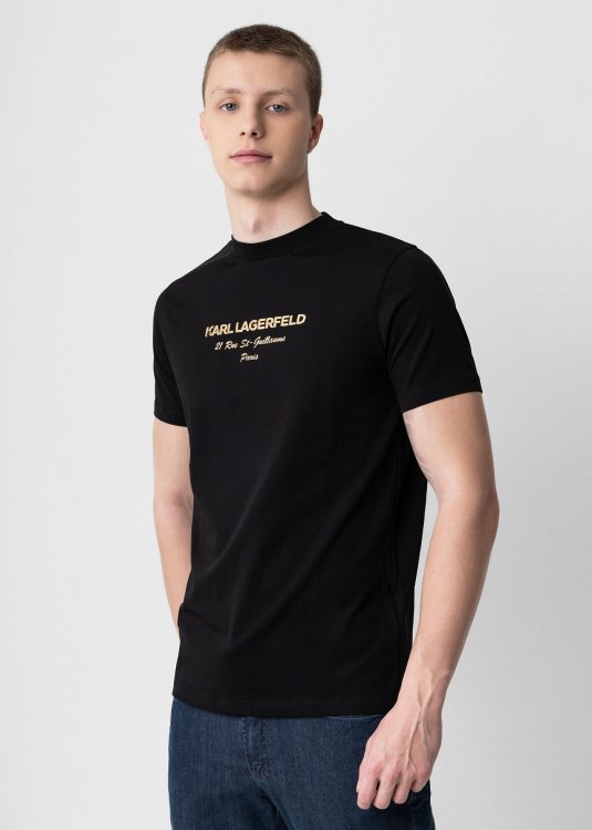 Karl Lagerfeld T Shirt της σειράς Crewneck - 755056 542224 160 Black
