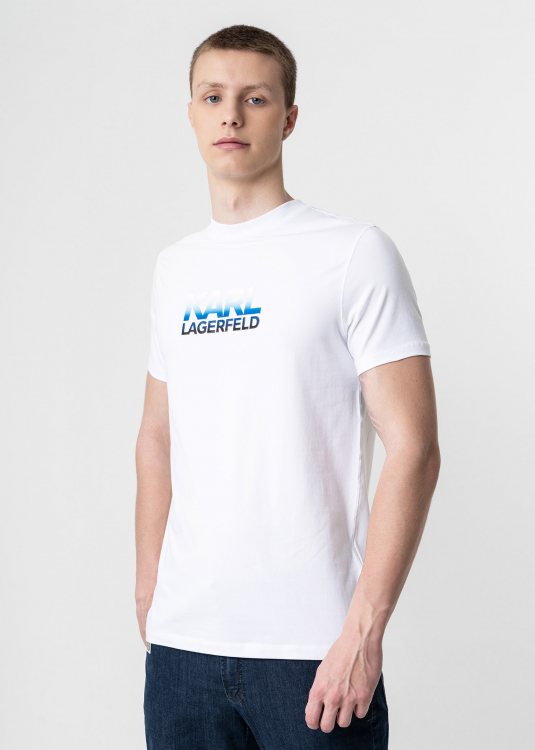 Karl Lagerfeld T Shirt της σειράς Pre Crewneck - 755402 541221 10 White