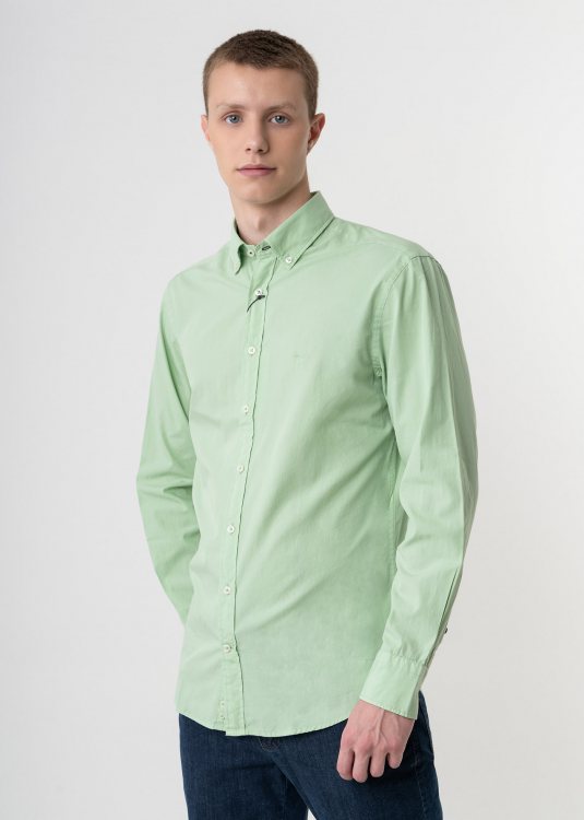 Fynch Hatton Πουκάμισο της σειράς Poplin - 1414 7010 715 Soft Green