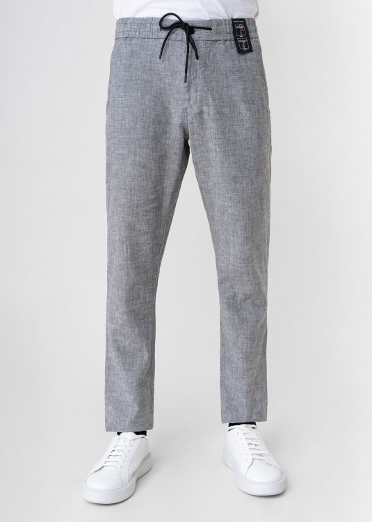 BOSS Λινό Παντελόνι της σειράς Sanderson - 50510867 020 Grey