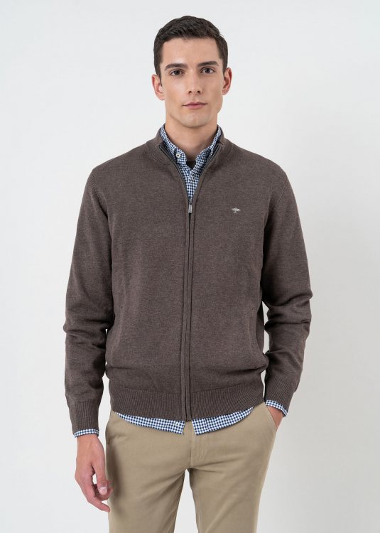 Fynch Hatton Ζακέτα της σειράς Cardigan Zip - SFPK212 860 Earth