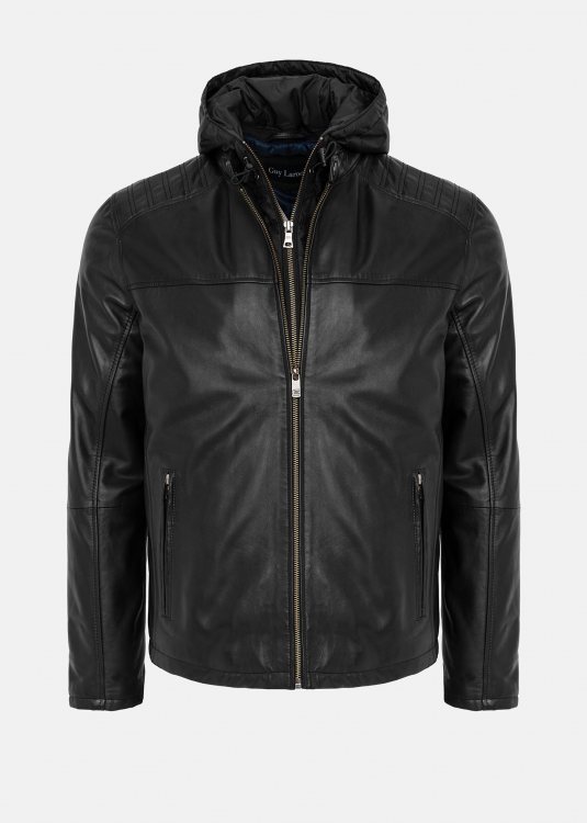 Guy Laroche Δερμάτινο Jacket της σειράς Racer -  755 Black