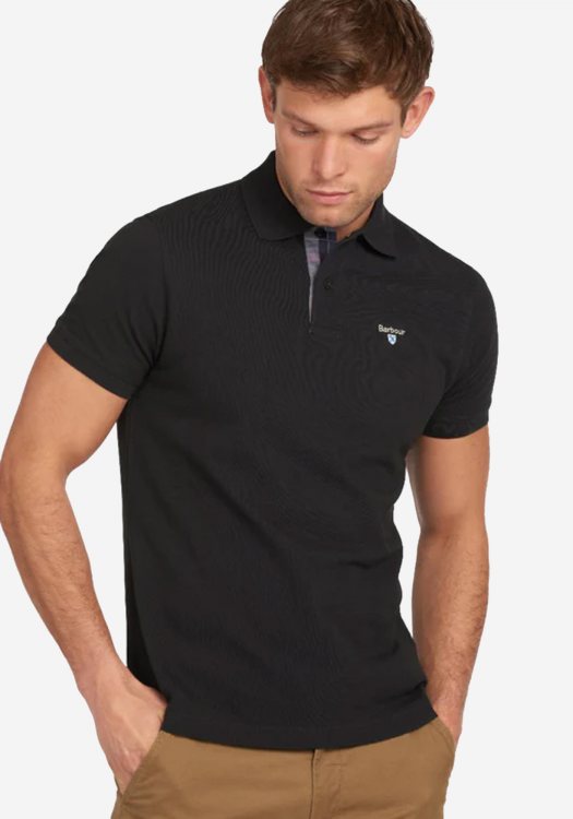 Barbour Polo Μπλούζα της σειράς Tartan - MML0012 BK31 Black