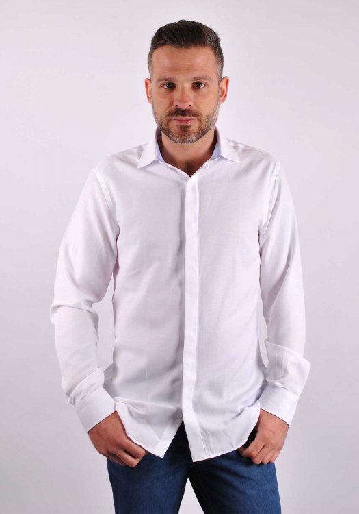 Fragosto Slim Fit Shirt - White