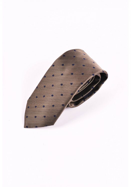 All-over patterned tie in silk jacquard