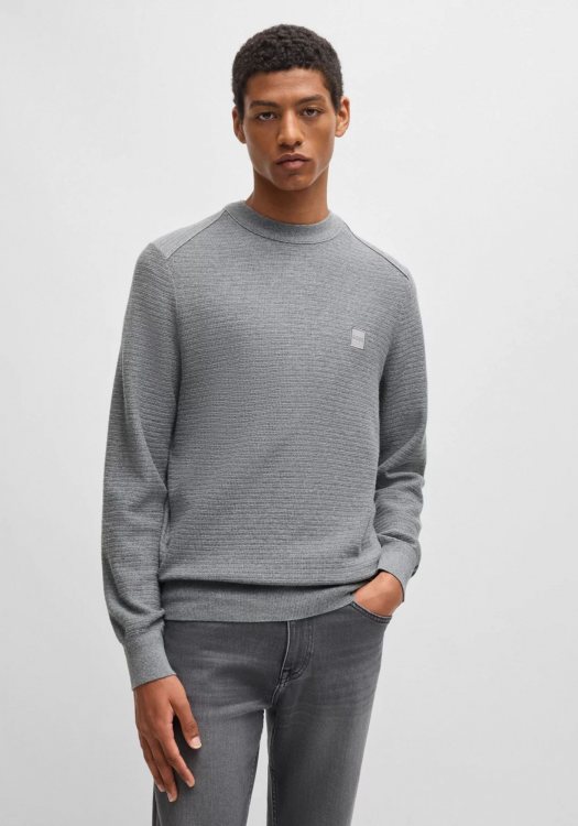 BOSS Pullover της σειράς Anion -  50527584 051 Light Pastel Grey