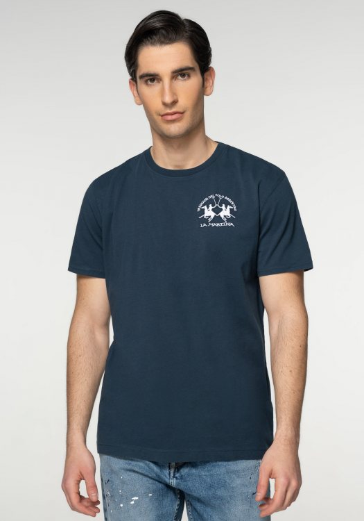 La Martina Κοντομάνικη Μπλούζα της σειράς Man T Shirt - VMR009 JS206 07017 Navy