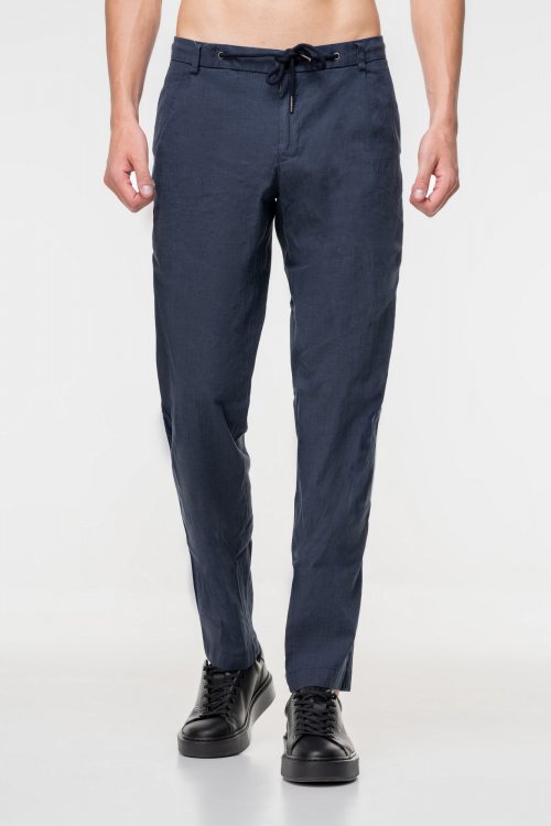 Bugatti Chino της σειράς Pleated Linen - 1950 36210 380 Blue