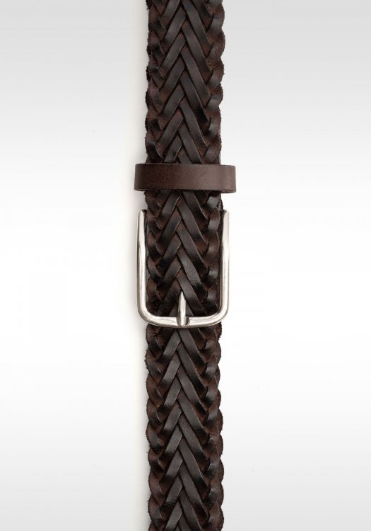 Fynch Hatton Ζώνη της σειράς Braided - FM4003 R3182 0690 Dark Brown