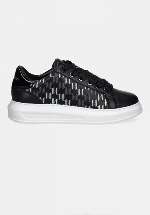 Karl Lagerfeld Δερμάτινα Sneakers της σειράς Kapri Chevron- KL52544 400 Black