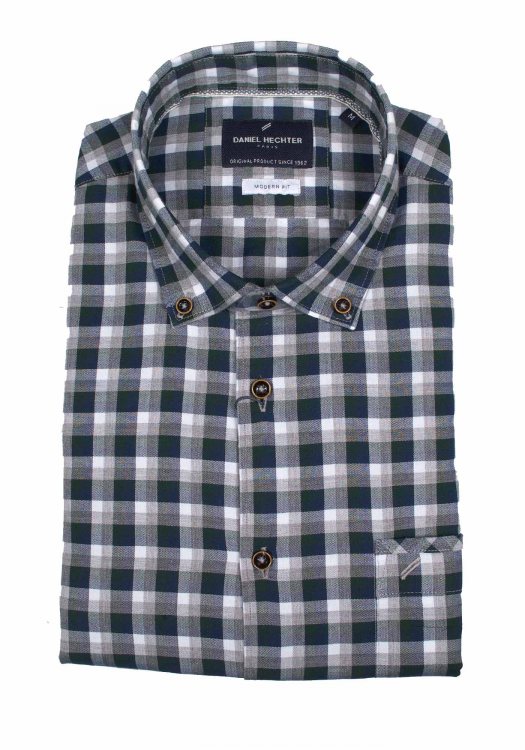 Daniel Hechter Shirt - Check Green/Grey