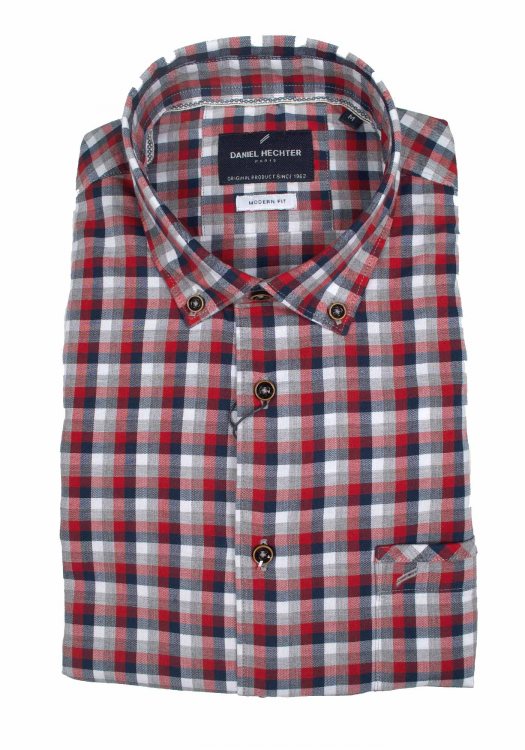 Daniel Hechter Shirt - Check Red/Grey